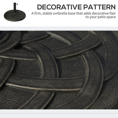 42 lbs 22" Bronze Resin Round Umbrella Base, Patio Stand, Bronze Umbrella Bases at Gallery Canada