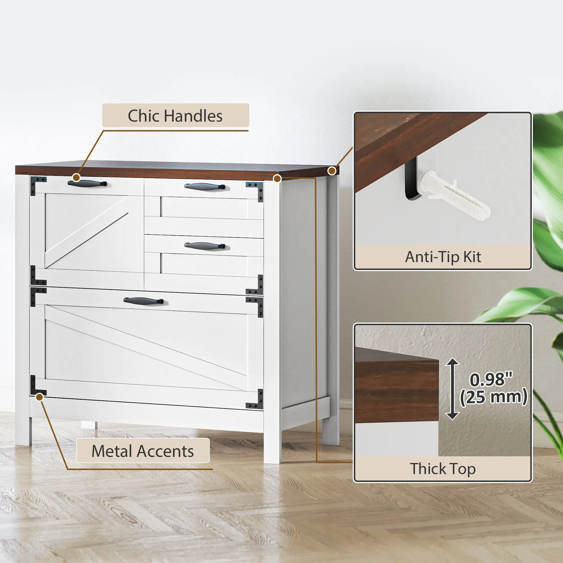 Lateral Filing Cabinet, 4 Drawers, Fits Letter/A4/Legal Files, White Office Cabinets & Cupboards at Gallery Canada