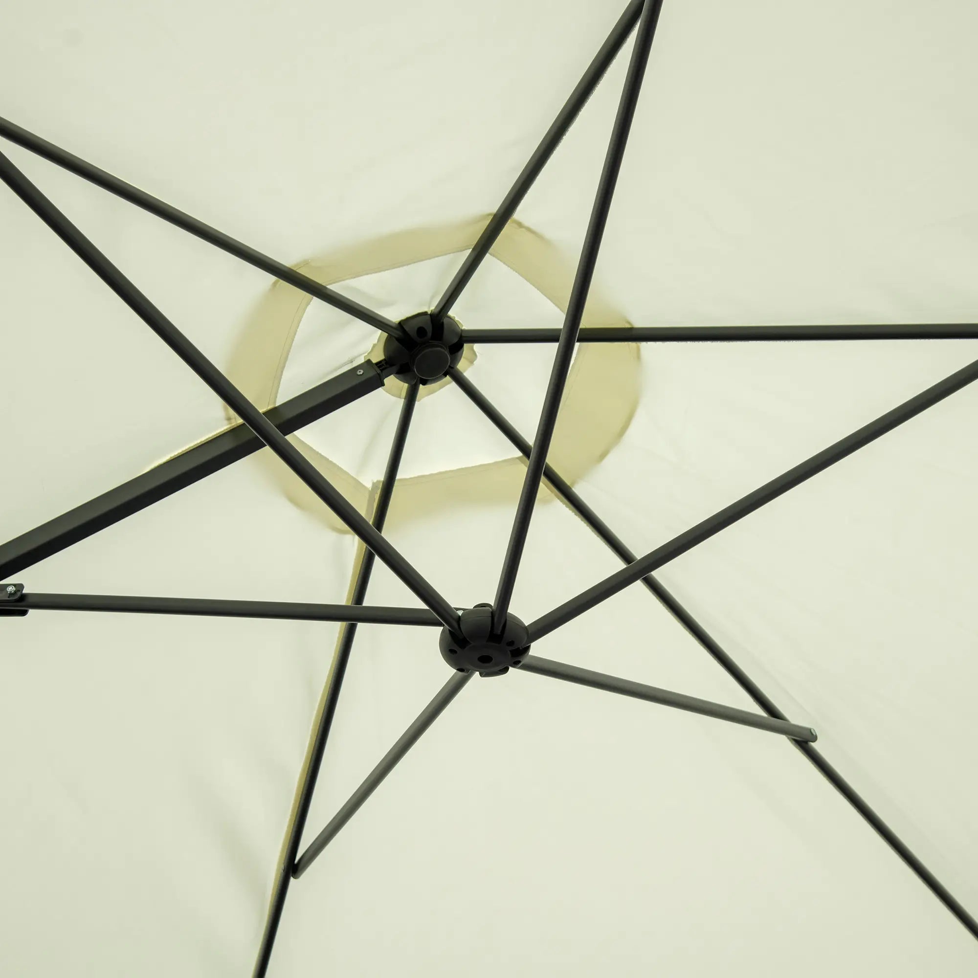 8.5FT Offset Patio Umbrella, 360° Rotation, Cantilever Sun Shade, Beige Cantilever Umbrellas at Gallery Canada