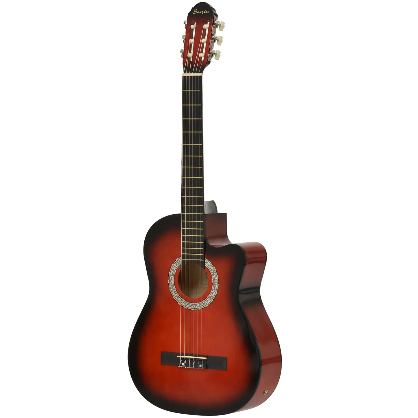 39.5 Inch Acoustic Electric Guitar, Beginner Set, Wine Red Electronic Musical Pianos Wine Red at Gallery Canada