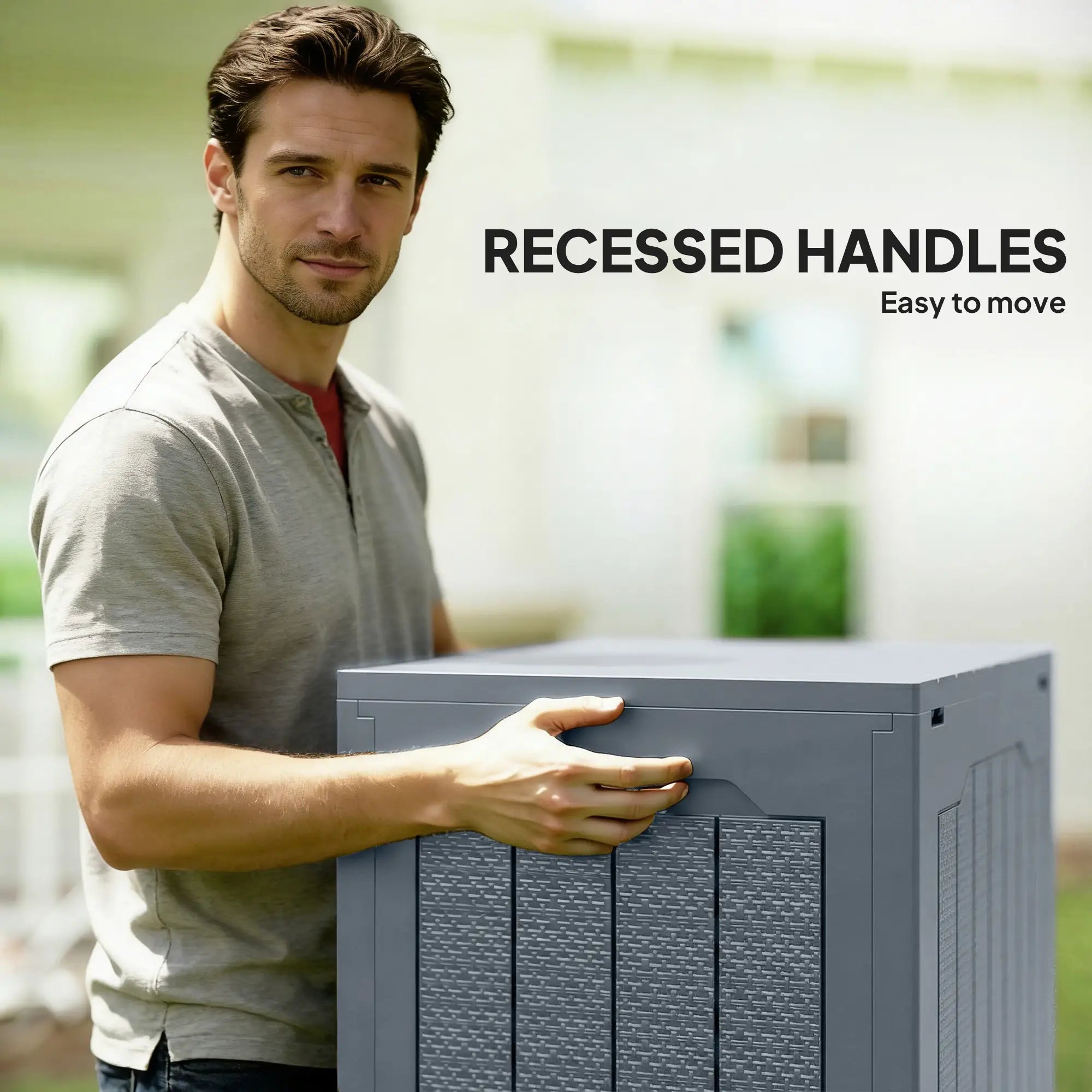 30 Gallon Resin Deck Box, Outdoor Storage Container Light Grey, Light Grey Deck Box & Outdoor Storage at Gallery Canada