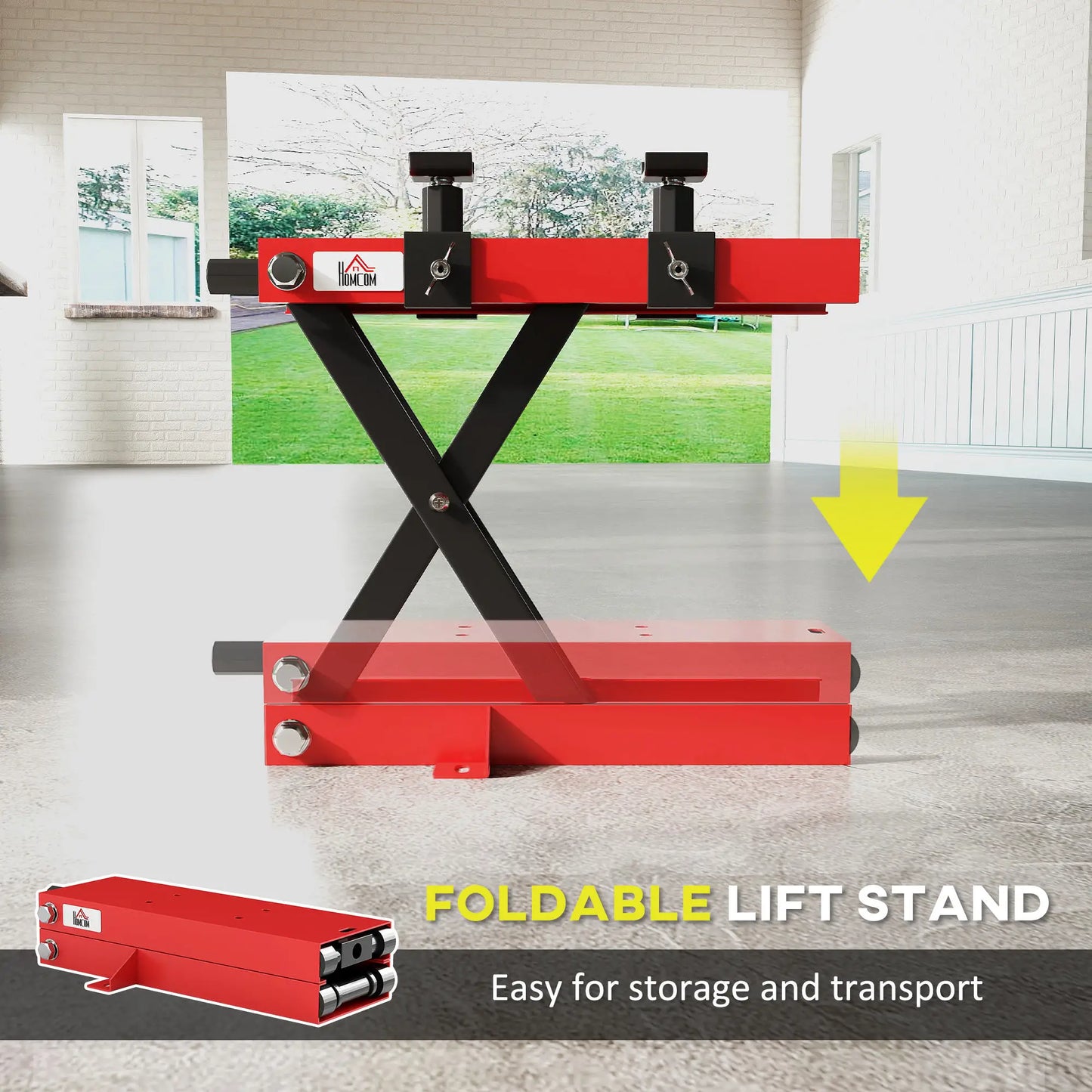 Motorcycle Scissor Lift Jack, 1100 lbs ATV Dirt Bike Stand, 3.7-15.7" Adjustable Height, Red Automotive at Gallery Canada