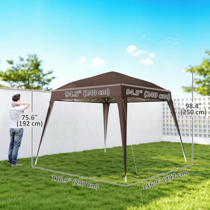 8' x 8' Pop Up Canopy, Outdoor Folding Tent, Portable Party Tent Pop Up Canopies at Gallery Canada