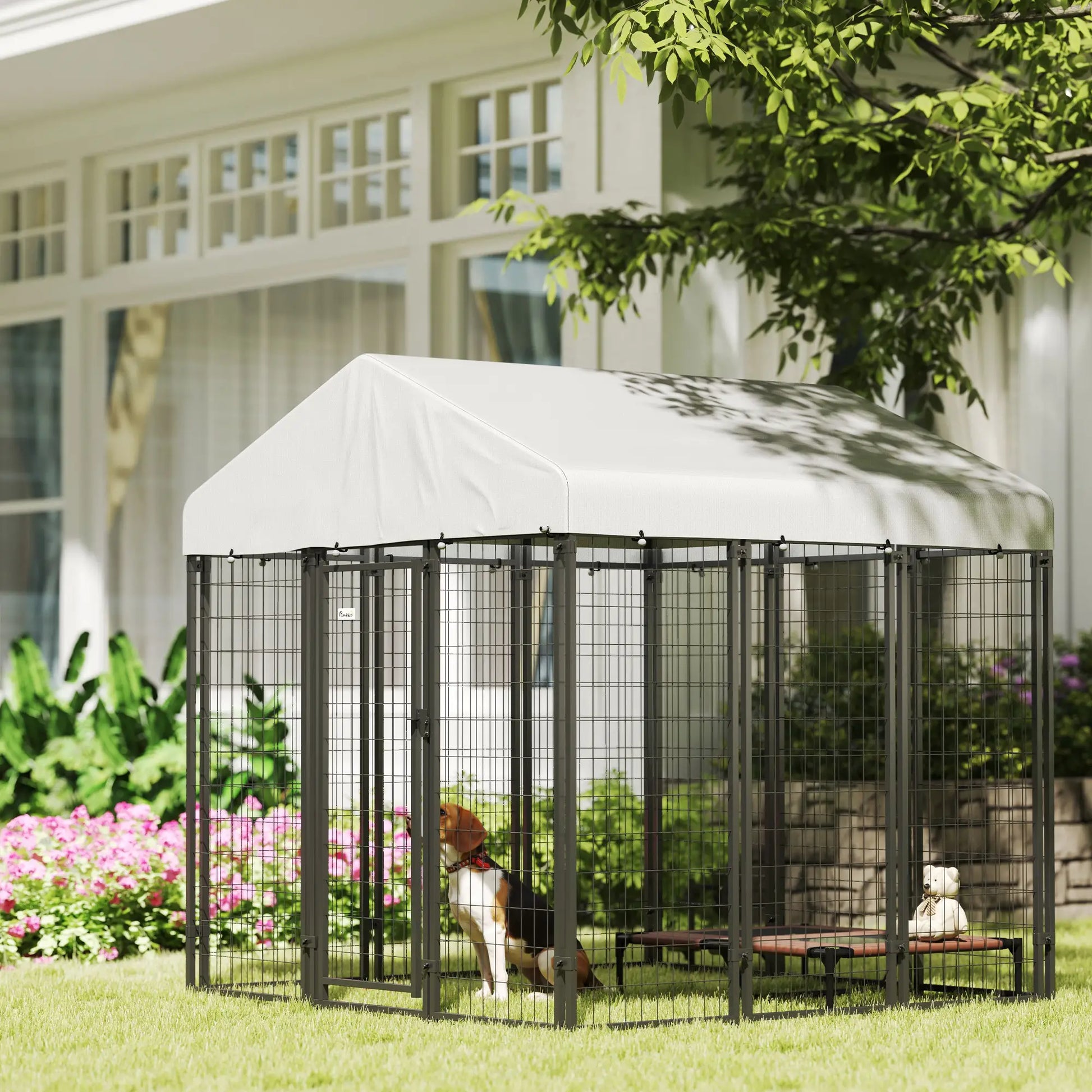 Outdoor Dog Kennel, Waterproof UV-Resistant Cover, 6 x 6 x 6 ft Houses, Kennels & Pens at Gallery Canada
