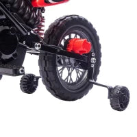 Moto électrique pour enfants 12V, à conduire, roues d'entraînement, rouge