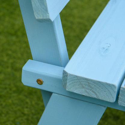 Wooden Garden Bench, 2-Person Patio Loveseat, Outdoor Furniture, Blue Outdoor Benches at Gallery Canada