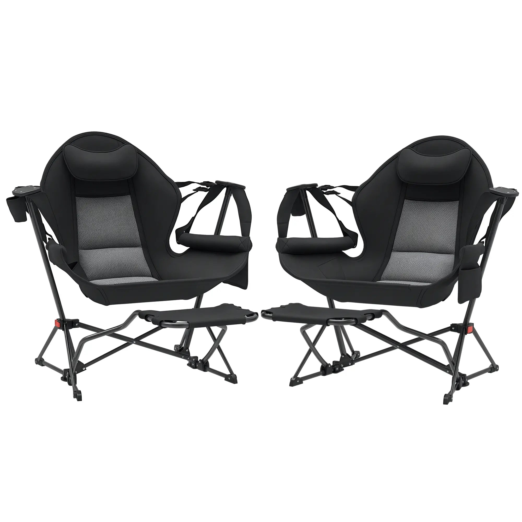 Hammock Camping Chair Set of 2, Adjustable Back, Cup Holder, Padded Seat Picnic Tables & Camping Chairs at Gallery Canada