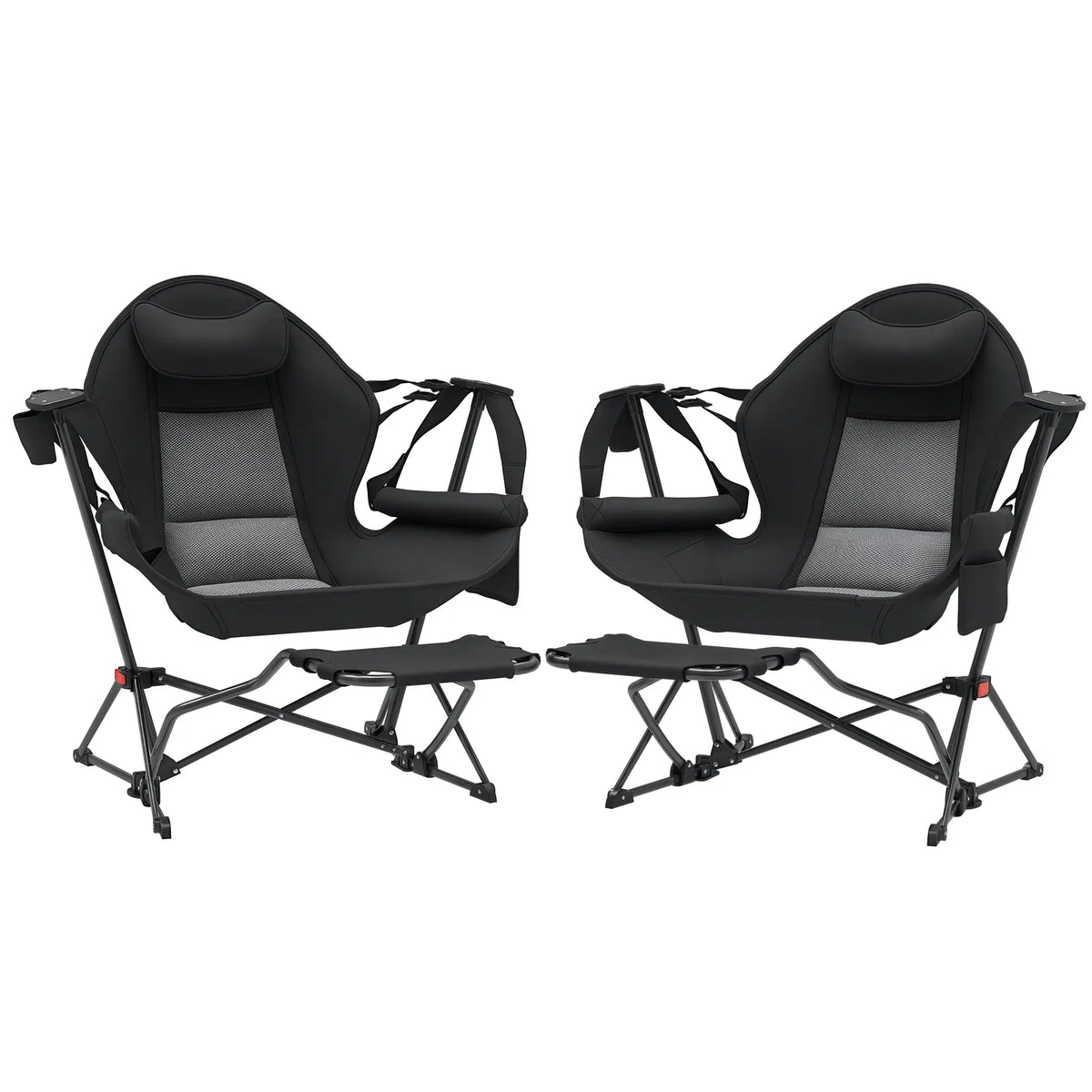 Hammock Camping Chair Set of 2, Adjustable Back, Cup Holder, Padded Seat Picnic Tables & Camping Chairs at Gallery Canada