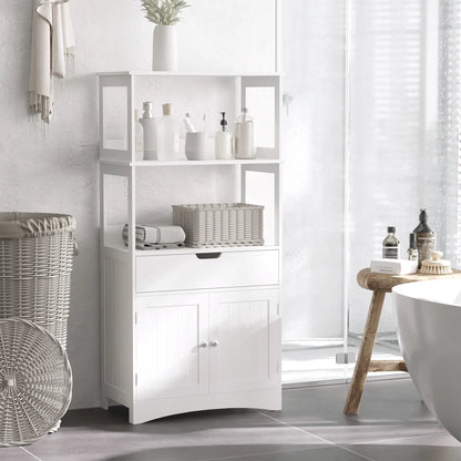 Bathroom Floor Cabinet, Kitchen Cupboard with Shelves, Drawer, White Bathroom Cabinets at Gallery Canada