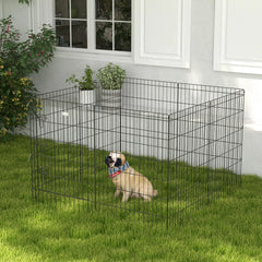 36 Inch Foldable Metal Pet Playpen, Dog Kennel Cage, 8 Panel