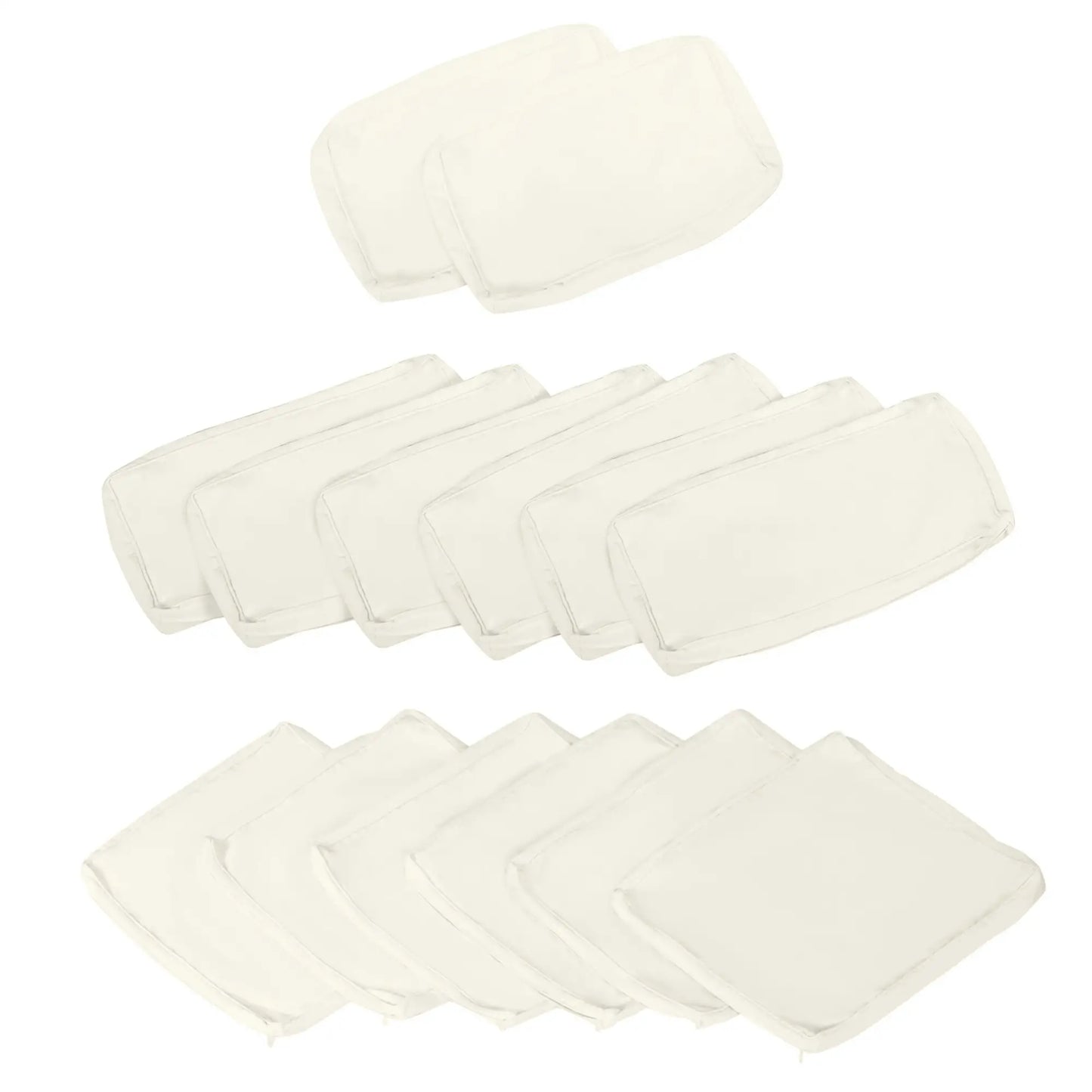 14pc Patio Rattan Sofa Set, Polyester Cushion Cover, Cream White Patio Chair Cushions at Gallery Canada