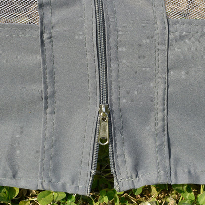 12' x 12' Outdoor Gazebo, Dome Canopy, Netting Sidewalls, Dark Grey Gazebos at Gallery Canada