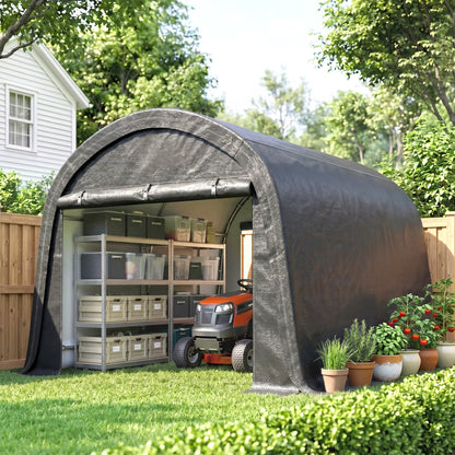 10' x 10' Outdoor Storage Tent, Heavy Duty Waterproof Shed for Bike, Motorcycle, Garden Tools Sheds at Gallery Canada