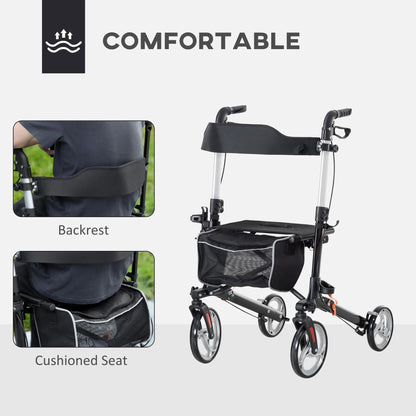 Lightweight Folding Walker, Large Seat, Adjustable Handle, Black Knee Walker & Wheelchair Ramps at Gallery Canada