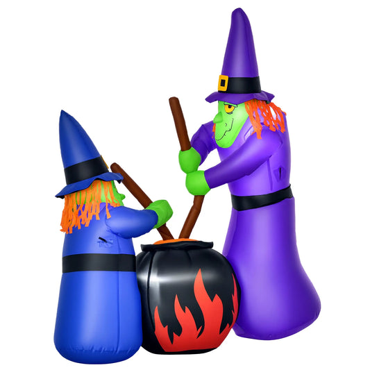 5.5ft Inflatable Halloween Witch, Potions Decoration, LED, Indoor Outdoor Halloween Decorations Multi Colour at Gallery Canada