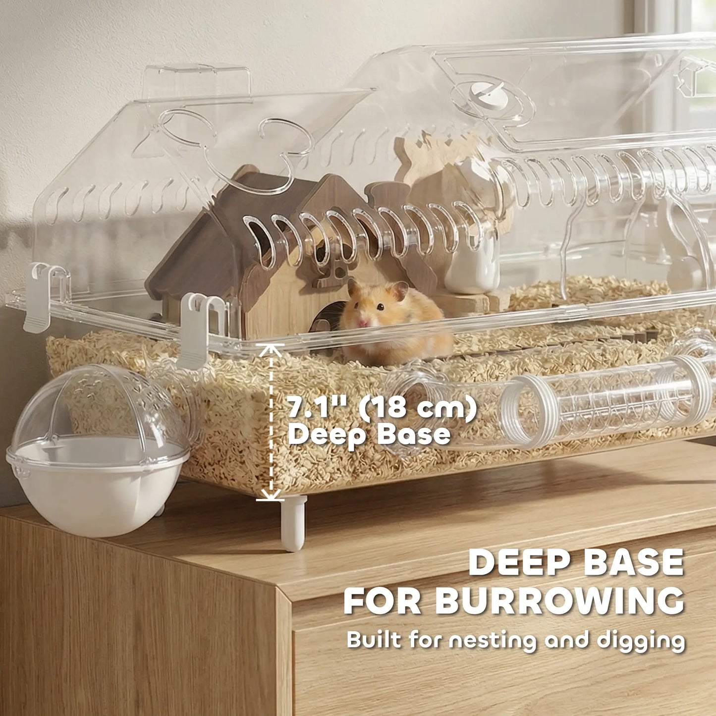 8 In 1 Hamster Cage With Accessories, 21.5" x 11.8" x 12.6" Hamster Cages at Gallery Canada