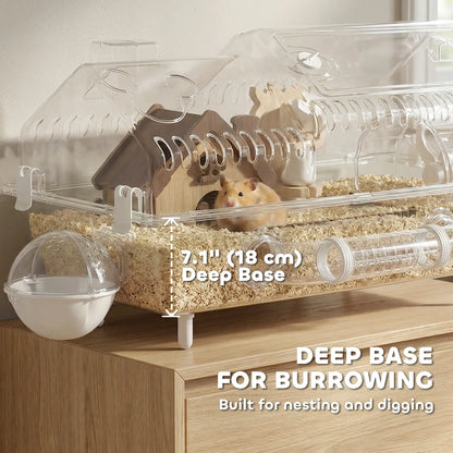 8 In 1 Hamster Cage With Accessories, 21.5" x 11.8" x 12.6" Hamster Cages at Gallery Canada