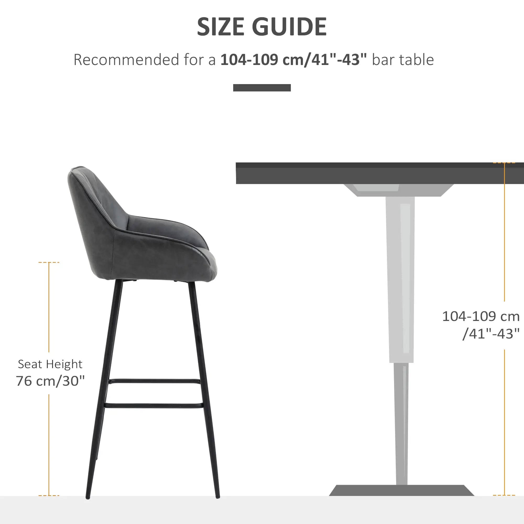Retro Bar Stools Set of 2, 30