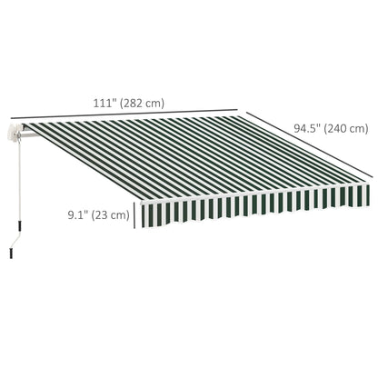 10' x 8' Retractable Awning Fabric, UV Protection, and White, Green Awning Fabric Replacement at Gallery Canada