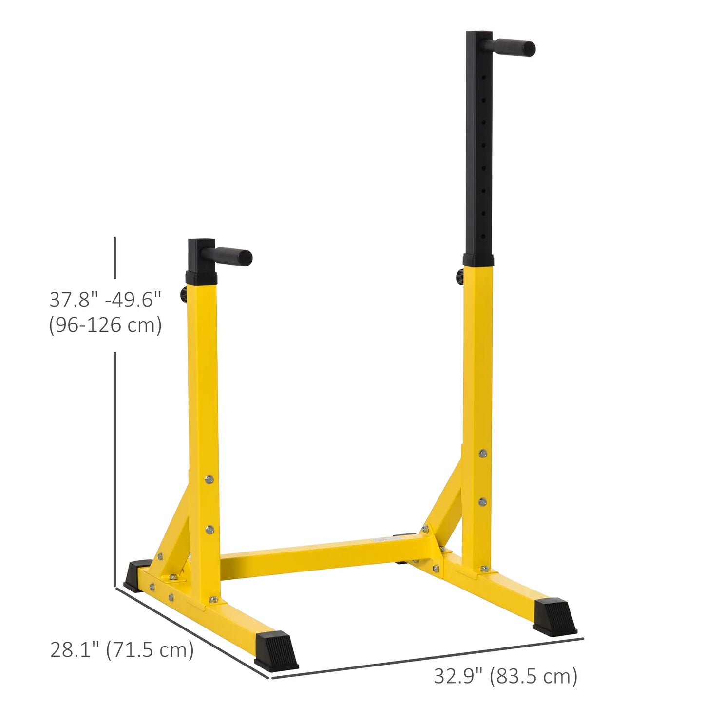 Dip Station, Parallel Bar, 10 Adjustable Height, Home Gym, Yellow Power Towers at Gallery Canada