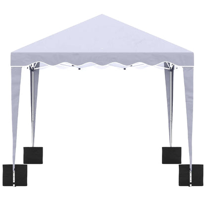 10' x 10' Pop Up Canopy Tent, Adjustable Height, Carry Bag, White Pop Up Canopies at Gallery Canada