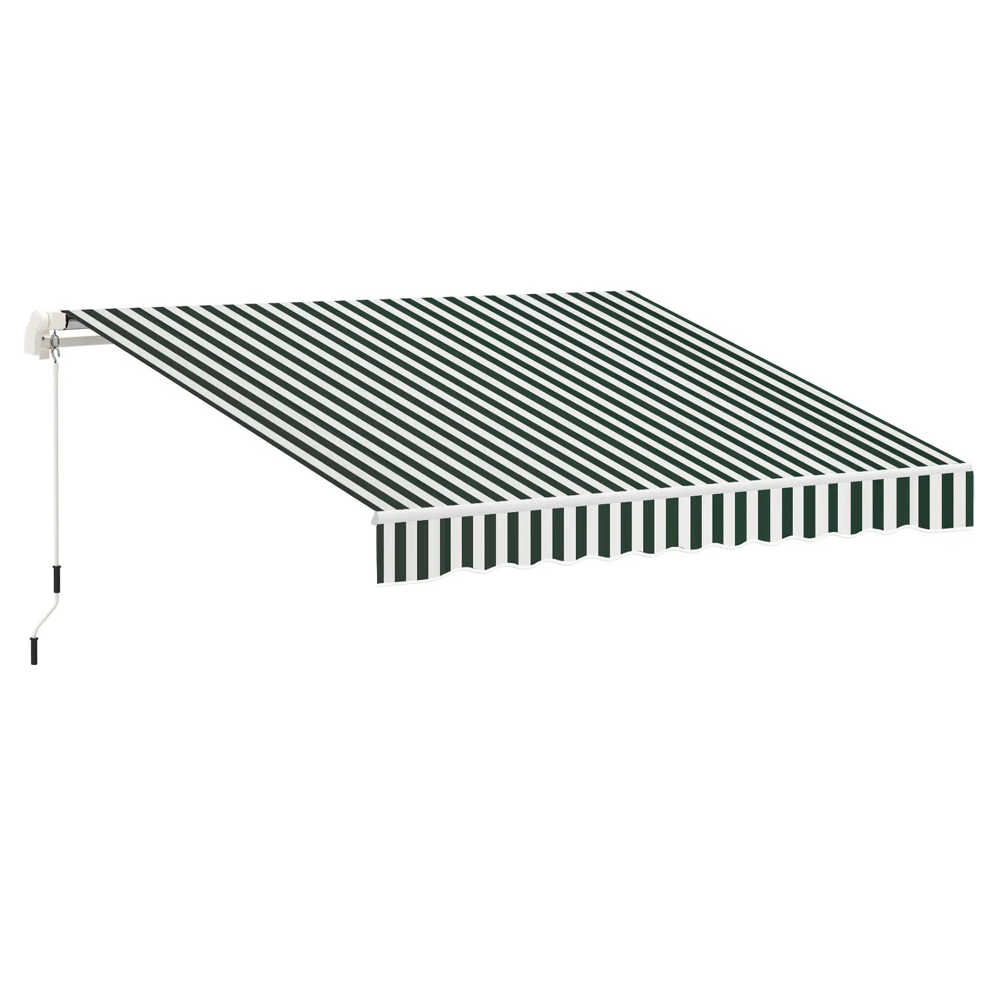 10' x 8' Retractable Awning Fabric, UV Protection, and White, Green Awning Fabric Replacement at Gallery Canada