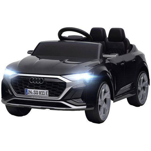 12V Kids Electric Car, Audi Q8 E-Tron Sportback, Remote Control, Black Electric Toy Cars Black at Gallery Canada
