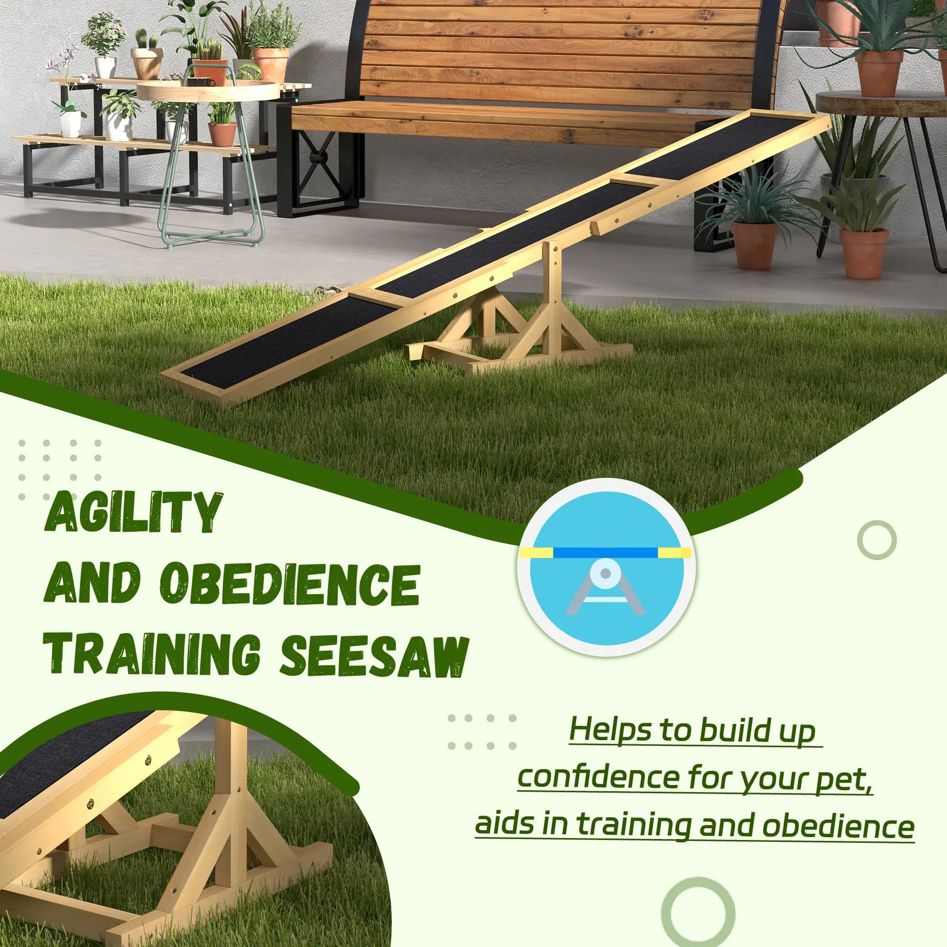 Wood Pet Seesaw, Dog Agility Training Equipment, Weather Resistant, Yellow Dog Agility Training Equipment at Gallery Canada