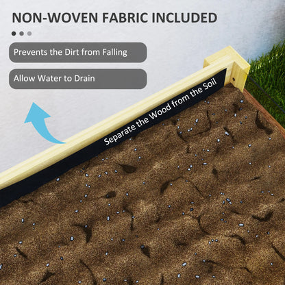 Wooden Raised Garden Bed, Acrylic Panels, Drainage Holes, 29.5" x 18.1" x 23.8" Raised Garden Beds at Gallery Canada