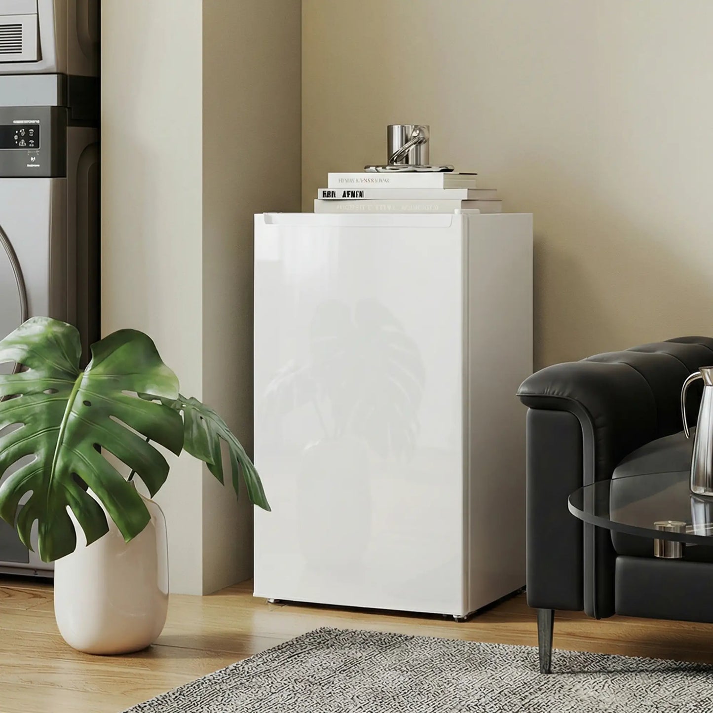 2.1 Cu. Ft. Mini Freezer, Compact Upright, Reversible Door, White Small Kitchen Appliances at Gallery Canada