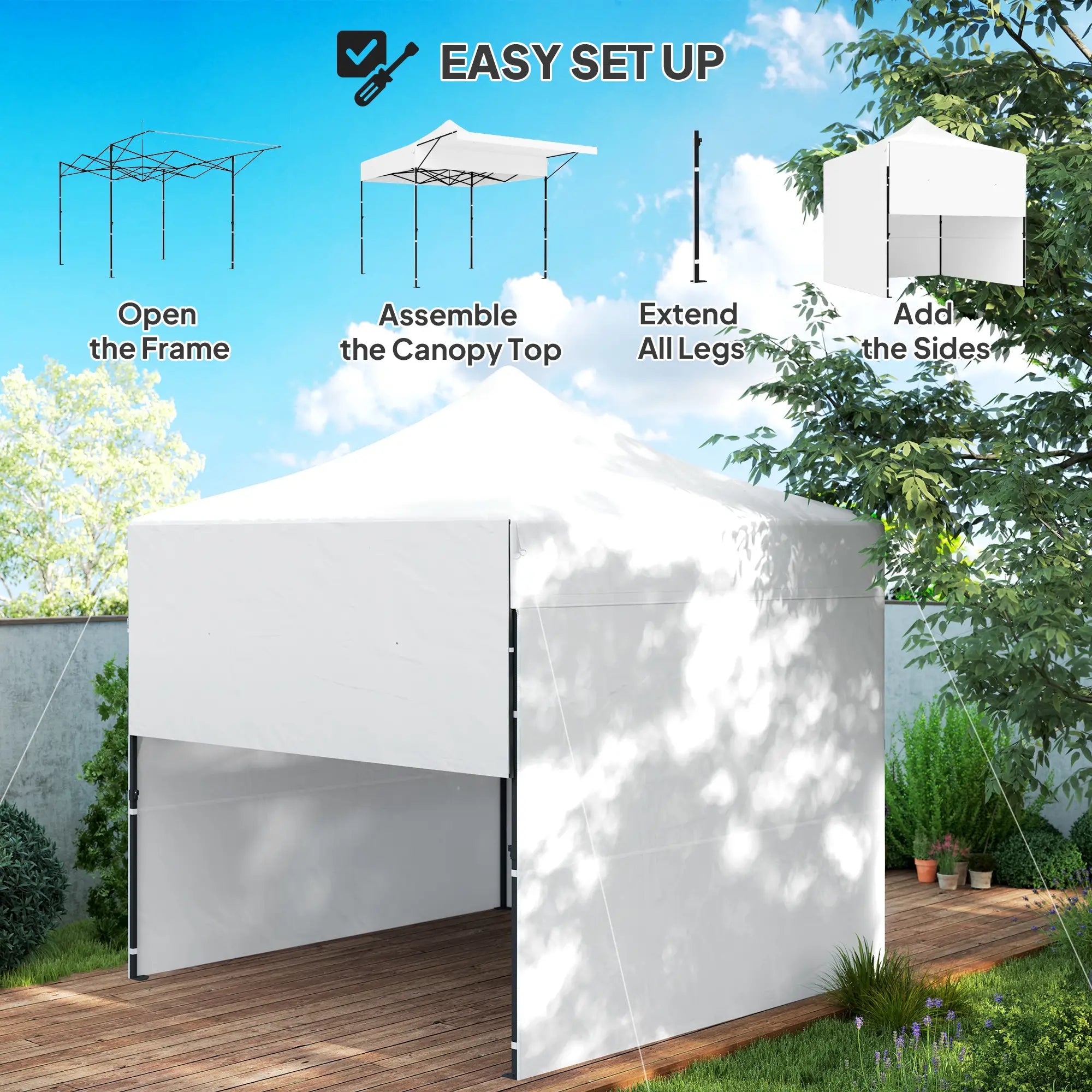 10' x 10' Pop Up Canopy Tent, Awning, Sidewalls, Wheeled Bag, Sand Bags Pop Up Canopies at Gallery Canada