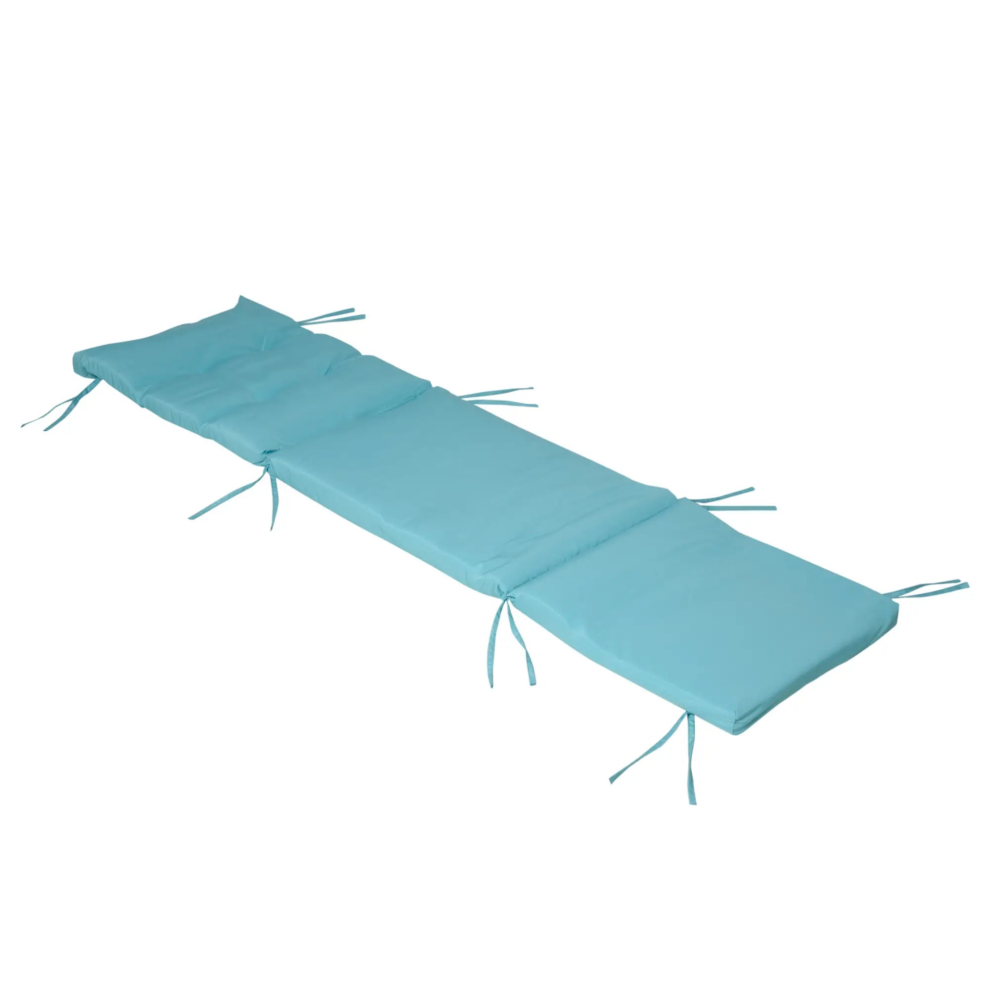 Outdoor Folding Chaise Lounge, Adjustable Backrest, Cushion, Headrest, Blue Lounger Chairs at Gallery Canada