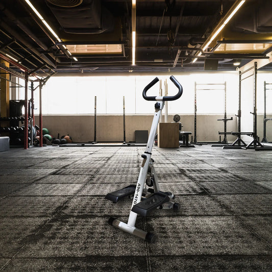 Height Adjustable Stair Stepper, LCD Monitor, Black Aerobic Equipment Black and Grey at Gallery Canada