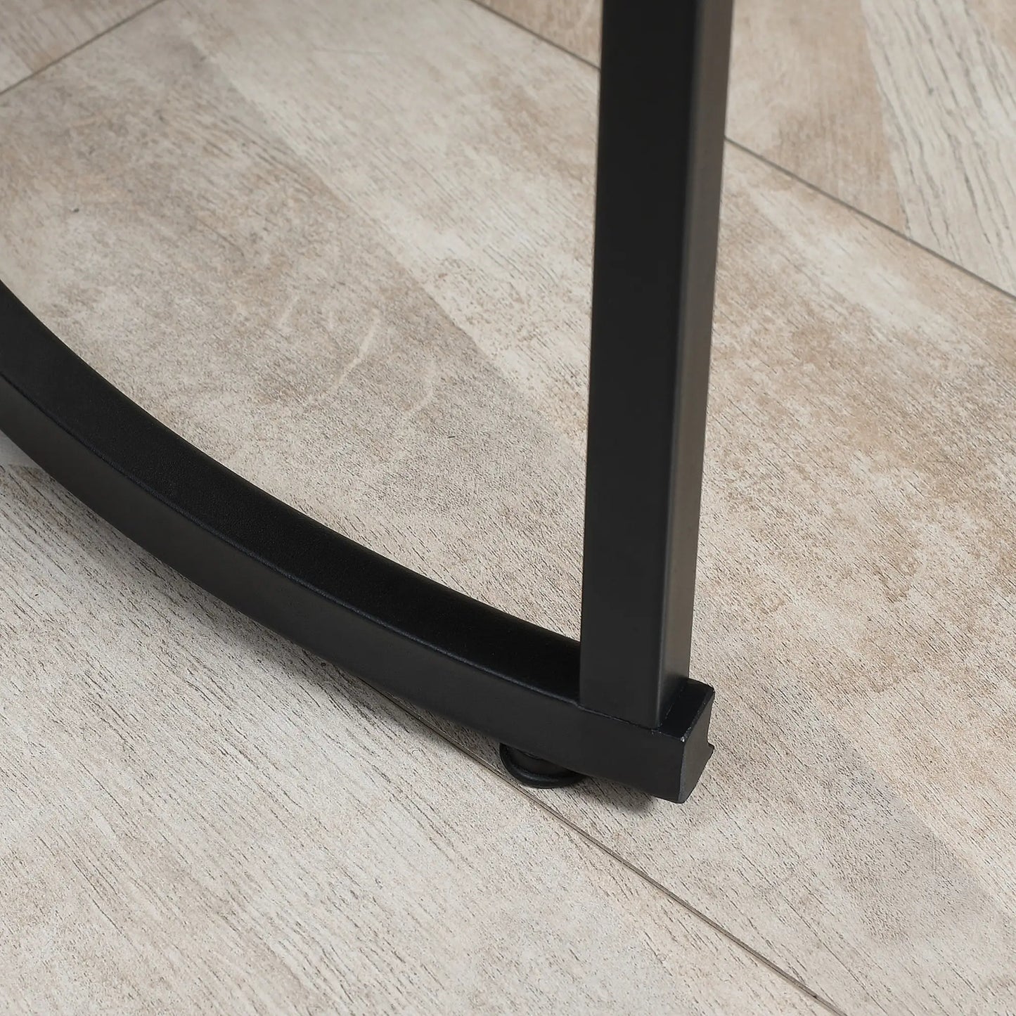 Nesting Coffee Tables Set of 2, Round, Metal Frame, Wood Grain, Grey Living Room Furniture at Gallery Canada