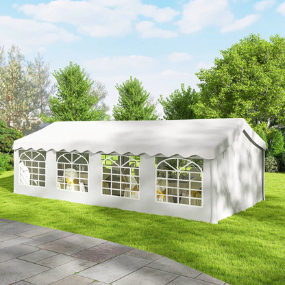 13'x26' Heavy Duty Party Tent, Portable Garage Canopy, White Canopy Tents at Gallery Canada