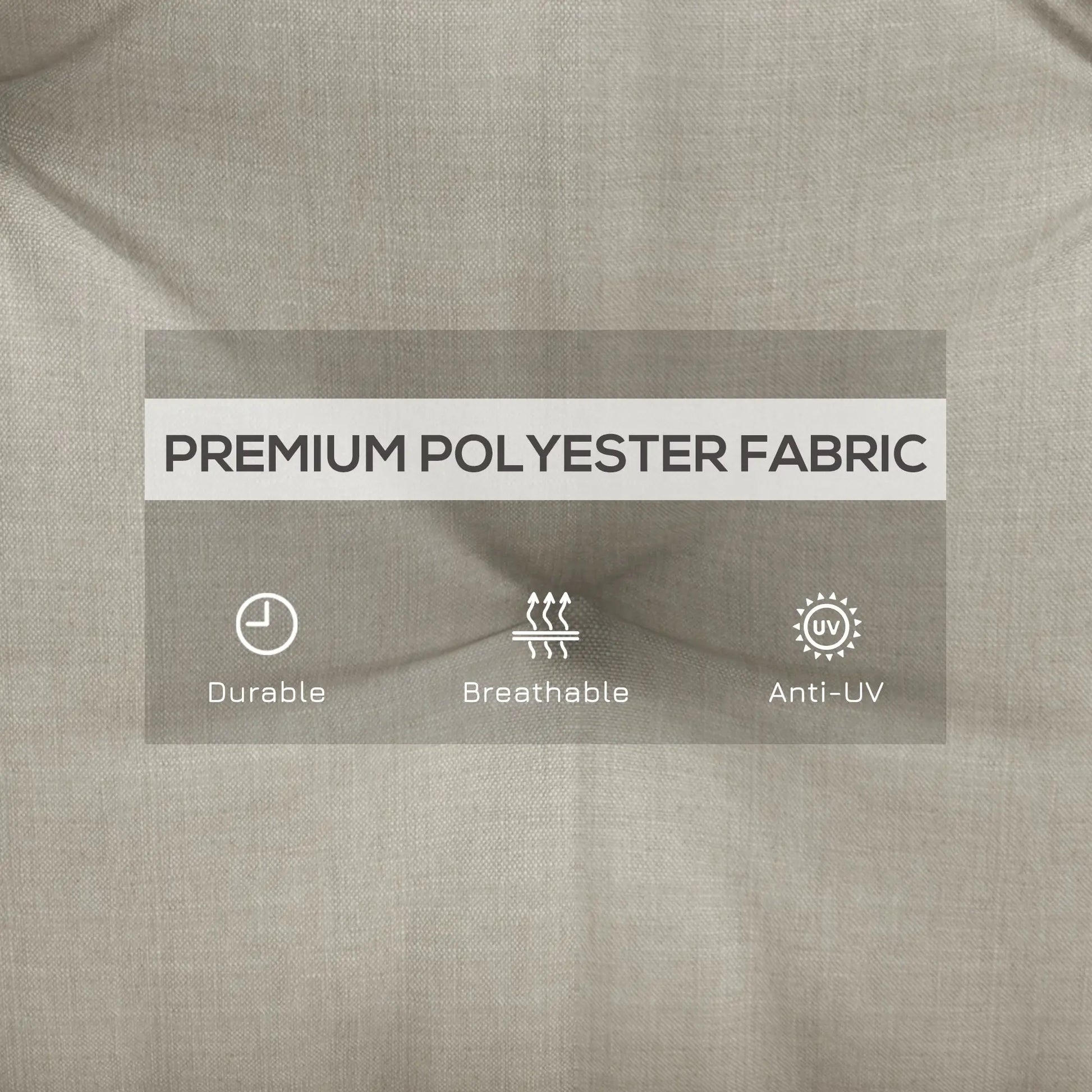 2 Seater Garden Bench Cushion, Thick Outdoor Non-Slip, 47" x 43" x 5", Light Grey Patio Chair Cushions at Gallery Canada