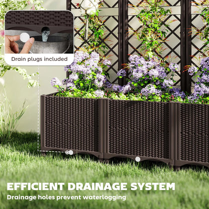 Raised Garden Bed With Trellis, Plastic With Drainage Holes And Plugs Raised Garden Beds at Gallery Canada