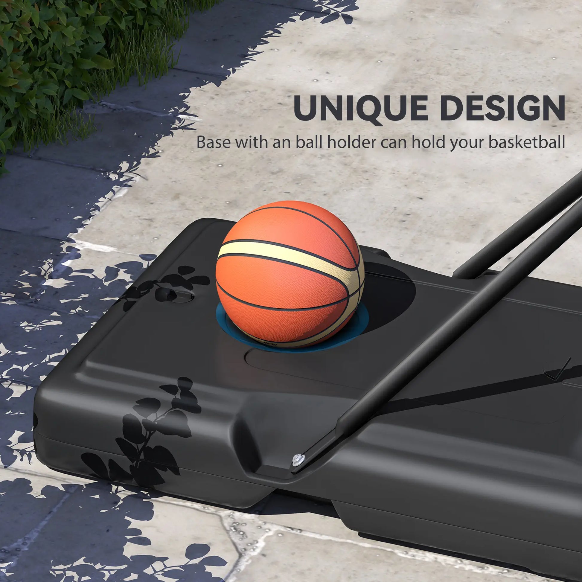 Height Adjustable Basketball Hoop Stand, 5ft-10ft, Portable with Wheels, 43" Backboard Basketball at Gallery Canada