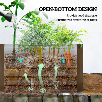 6' x 3' x 2' Raised Garden Bed, Galvanized Planter Box, Brown Galvanized Planter Boxes at Gallery Canada