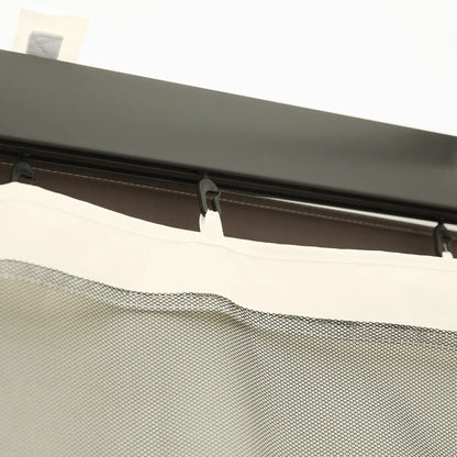 Mosquito Netting for Gazebo, 10' x 12', Cream White, Black Gazebo Sidewalls at Gallery Canada