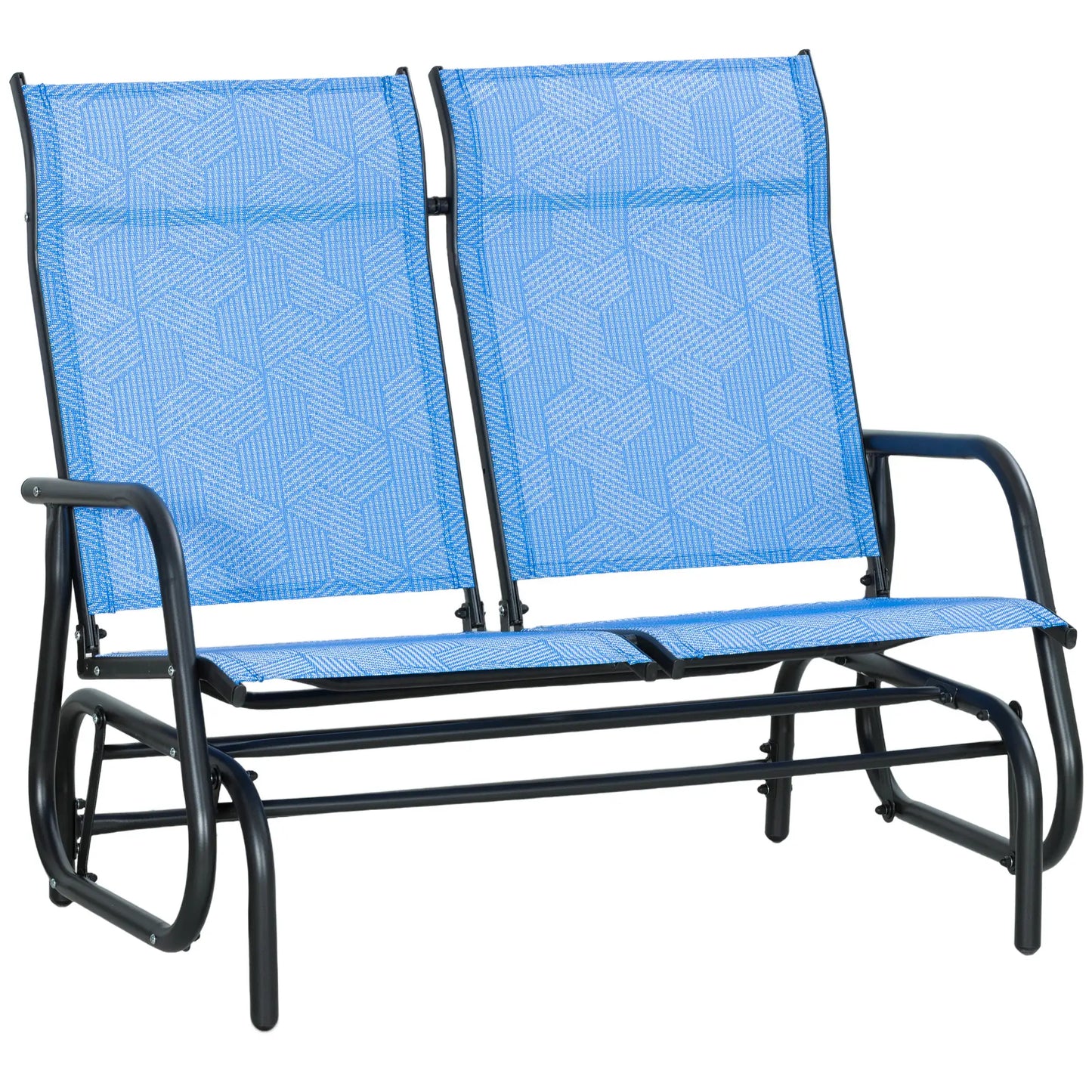 Outdoor Glider Bench, 2 Person Patio Glider, Blue Outdoor Gliders at Gallery Canada