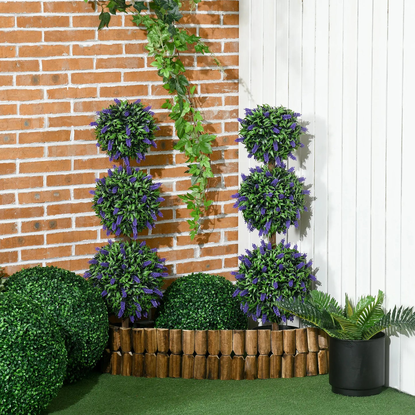 Artificial Lavender Plant Set, 3.5ft, Indoor Outdoor Decor Artificial Trees at Gallery Canada