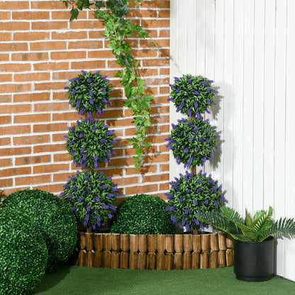 Artificial Lavender Plant Set, 3.5ft, Indoor Outdoor Decor Artificial Trees at Gallery Canada