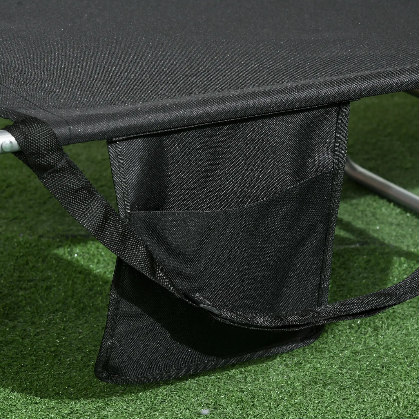 Folding Outdoor Lounge Chair, 5-Level Tanning Chair, Black Lounger Chairs at Gallery Canada