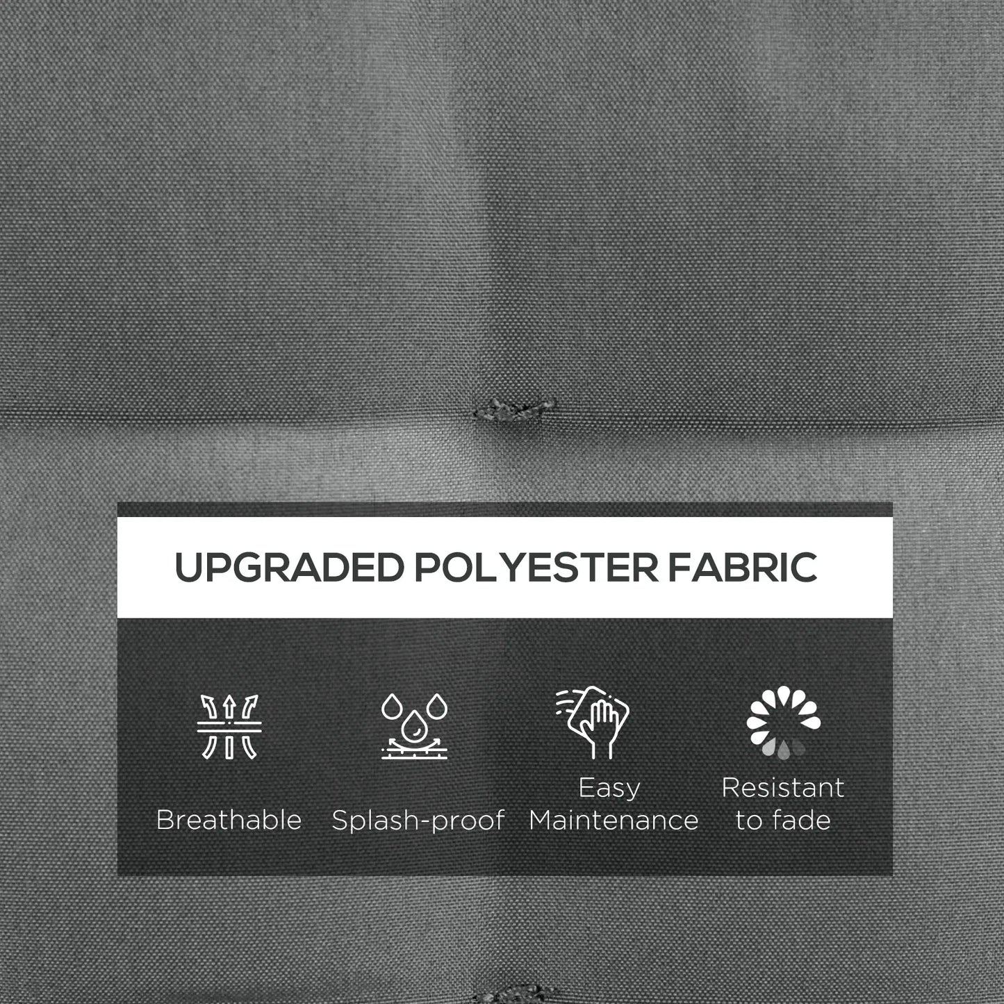 6-Piece Seat Cushion Pillows, Button Tufted Patio Chair Cushions, Charcoal Grey Patio Chair Cushions at Gallery Canada