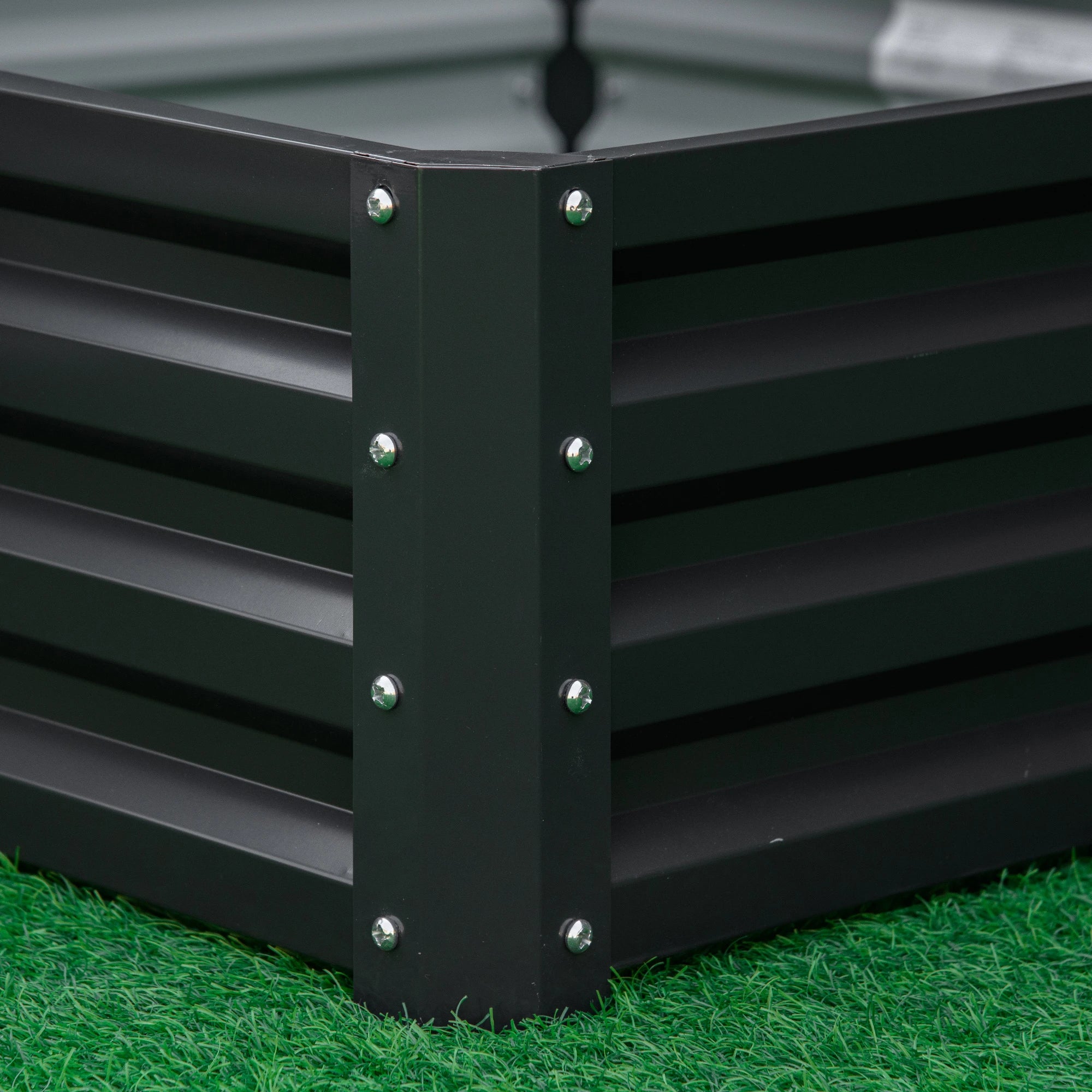 4' x 4' x 1' Galvanized Steel Raised Garden Bed, Grey Galvanized Planter Boxes at Gallery Canada