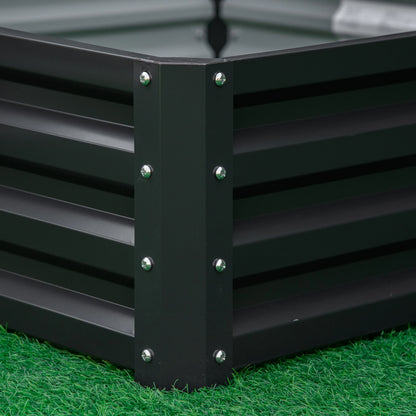 4' x 4' x 1' Galvanized Steel Raised Garden Bed, Grey Galvanized Planter Boxes at Gallery Canada