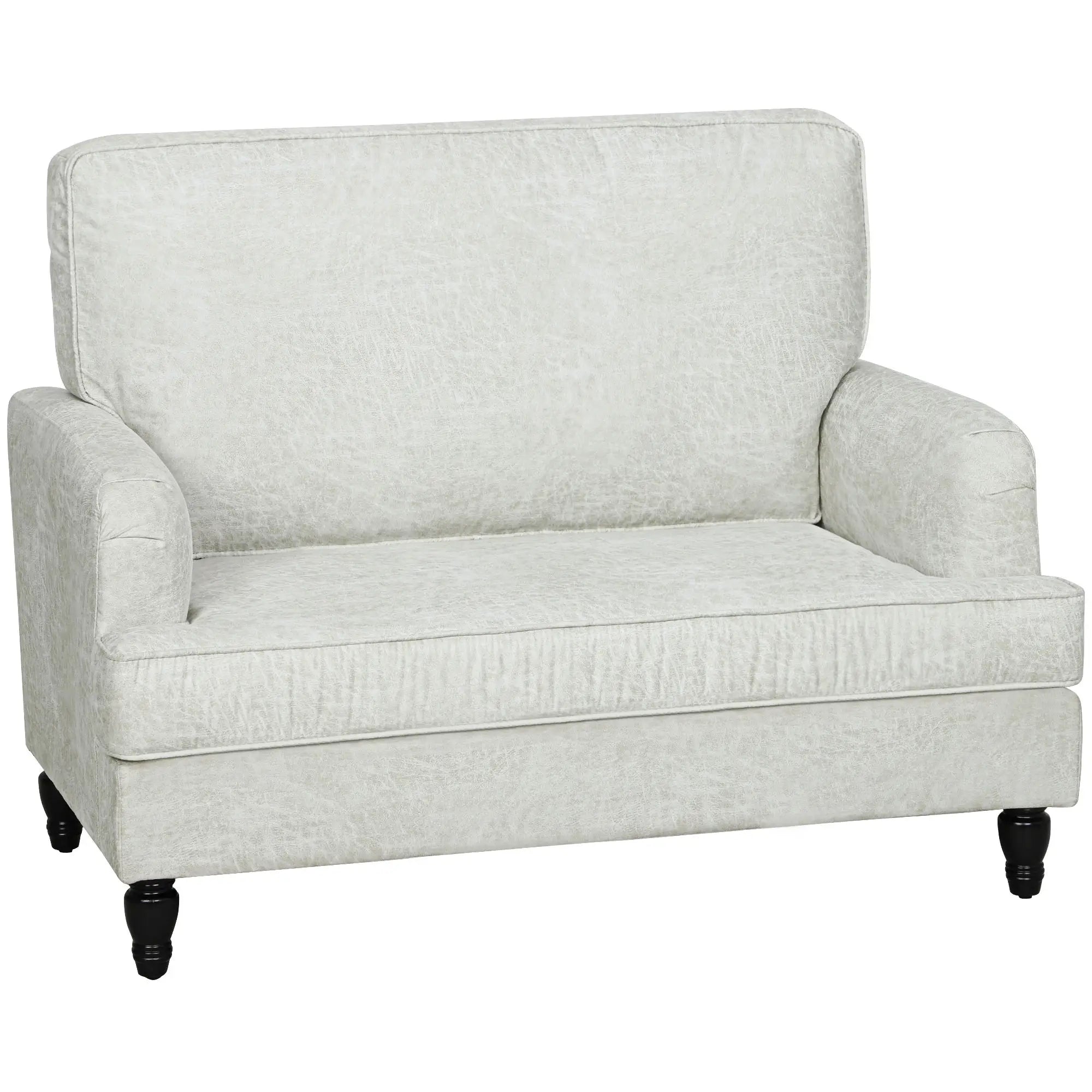 Modern Accent Chair, Leathaire Armchair, Cream White Single Sofas at Gallery Canada