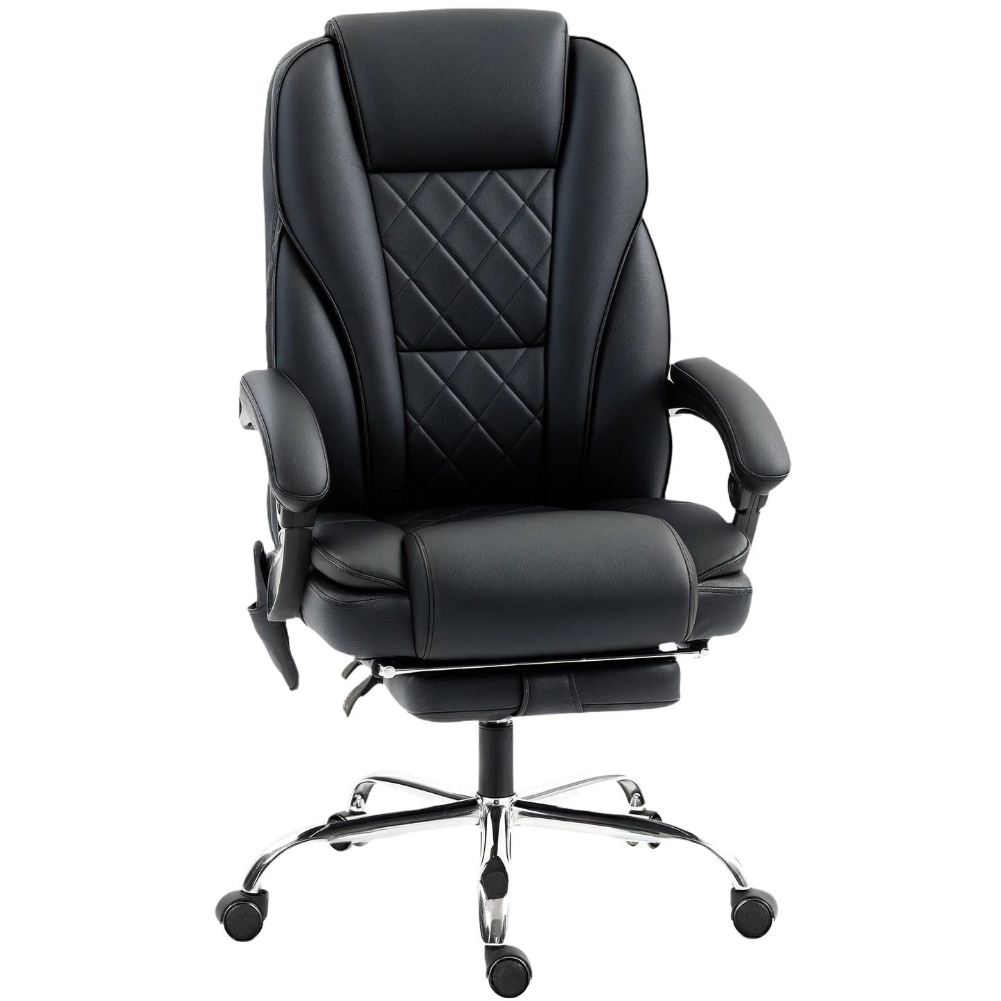 Massage Office Chair, Reclining Computer Chair, Adjustable Height, Footrest, Black Massage Chairs Black at Gallery Canada