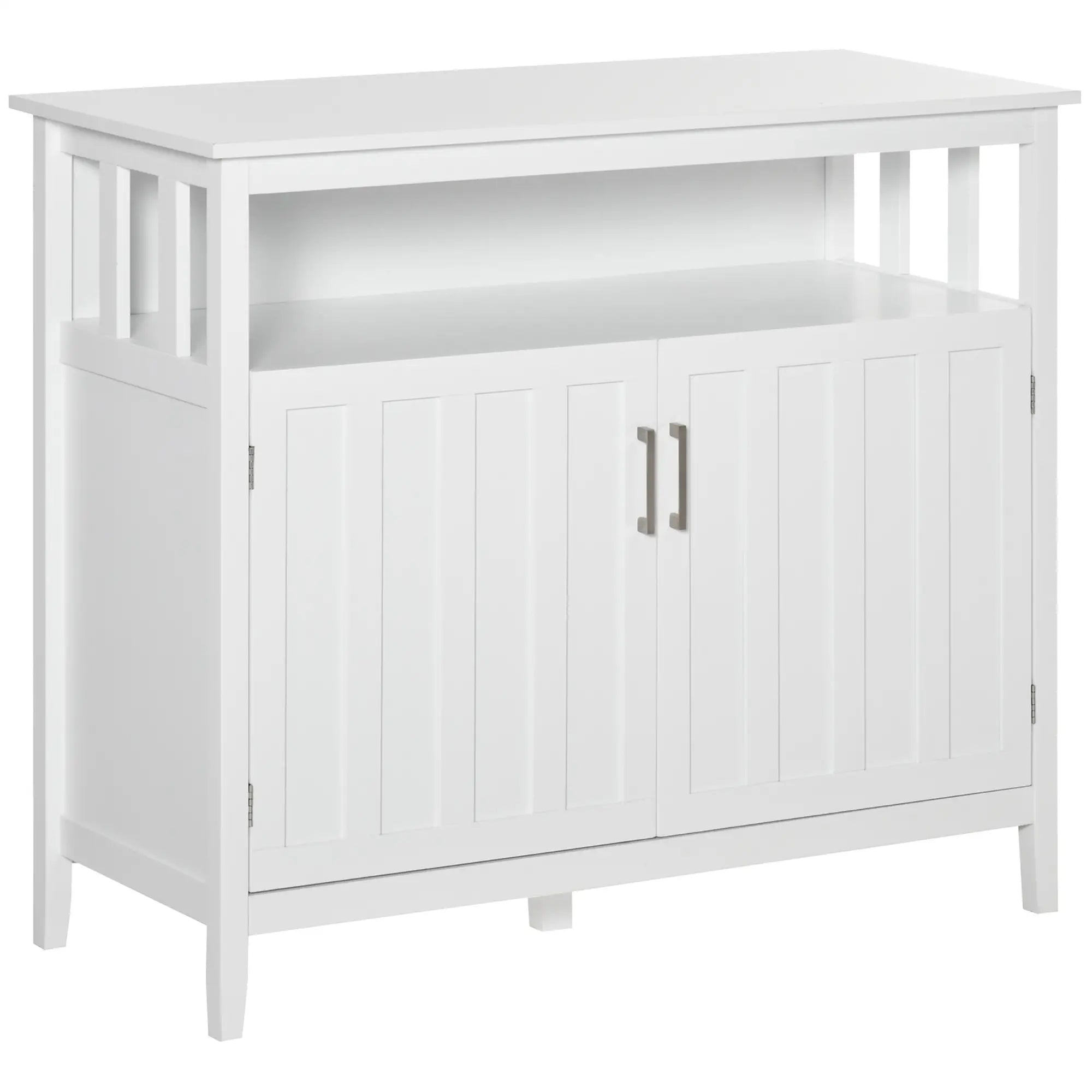 Sideboard Buffet Cabinet, 2 Doors, Adjustable Shelves, Kitchen Dining, White Bar Cabinets White at Gallery Canada